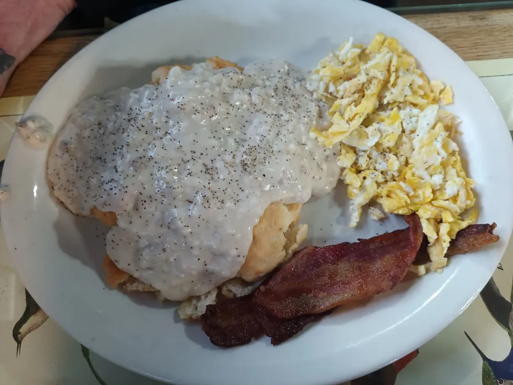 Eggs Hashbrowns and Country Ham